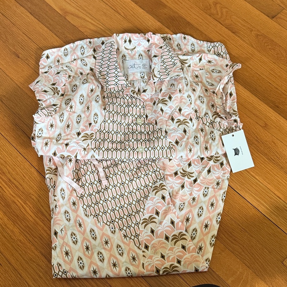 Women's Printed Pajama Set in Blush Pink by aité